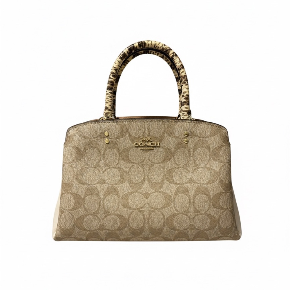 Coach Lillie Carryall Bag with Snakeprint Handles